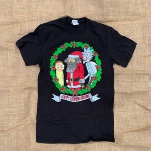 rick and morty christmas tee